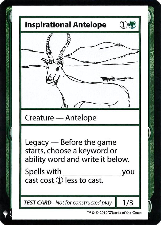 Inspirational Antelope card from Mystery Booster: Convention Edition Exclusives