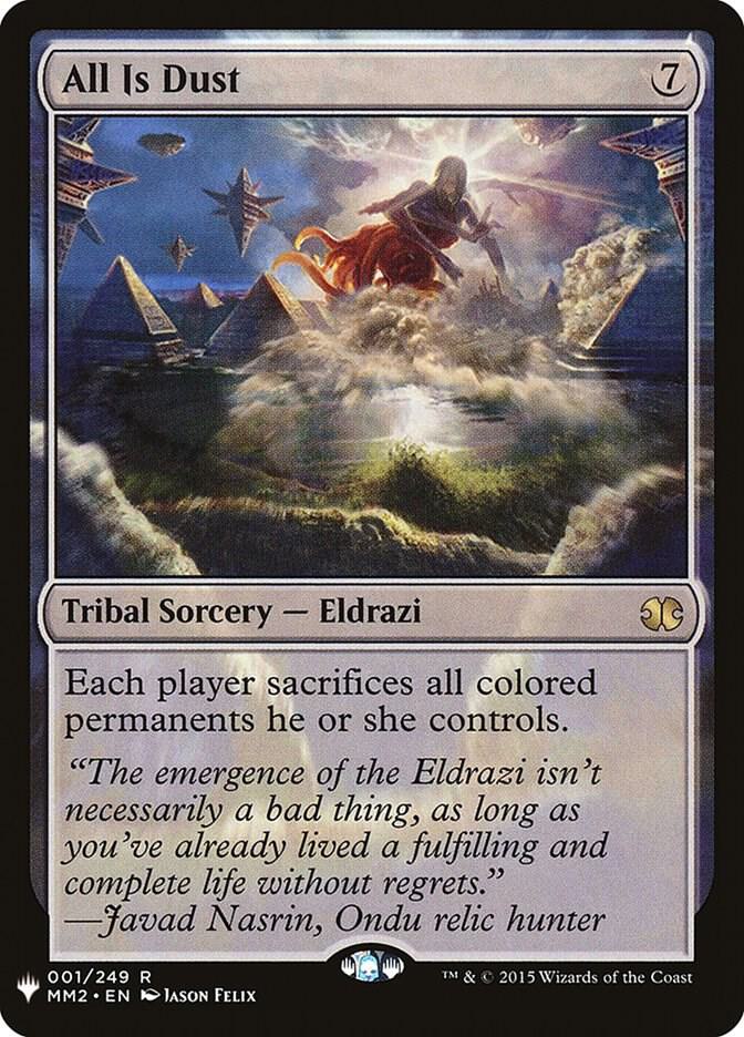 All Is Dust 1 card from The List Reprints