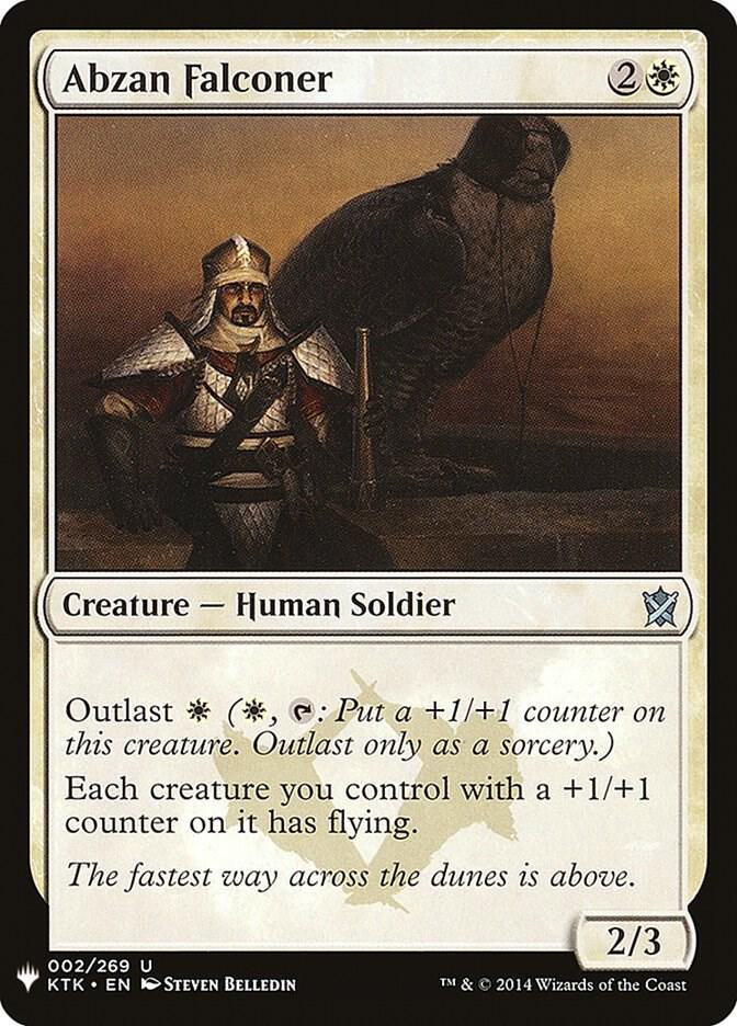 Abzan Falconer 2 card from The List Reprints