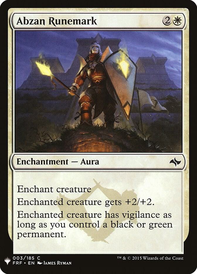 Abzan Runemark 3 card from The List Reprints