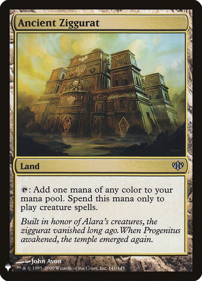 Ancient Ziggurat 141 card from The List Reprints