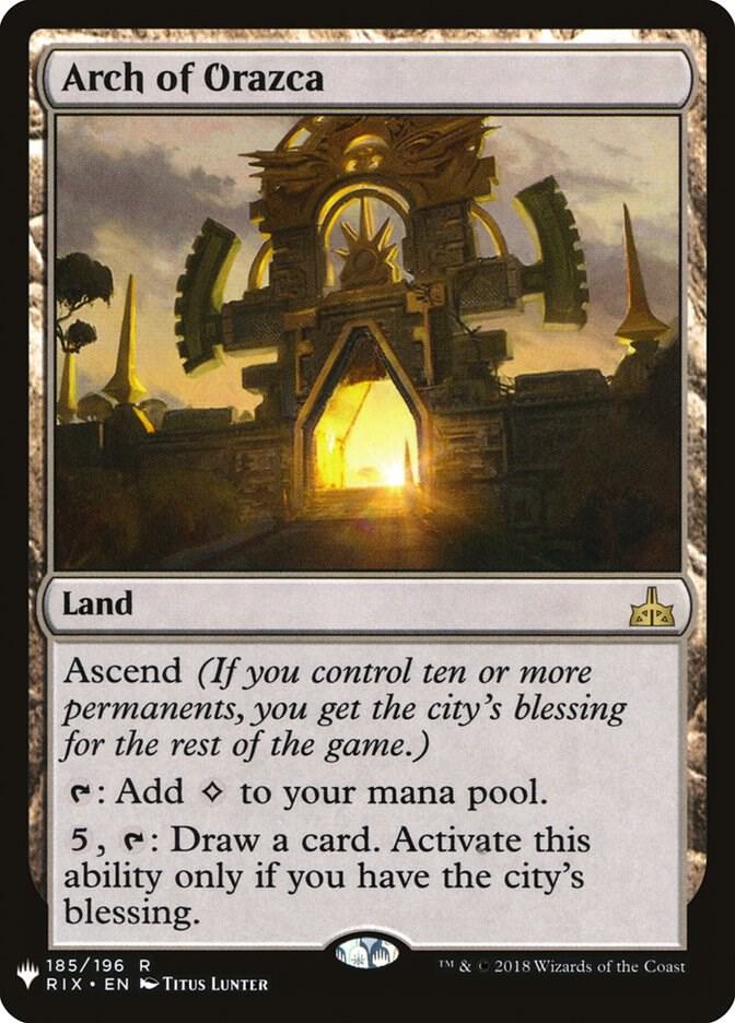 Arch of Orazca 185 card from The List Reprints
