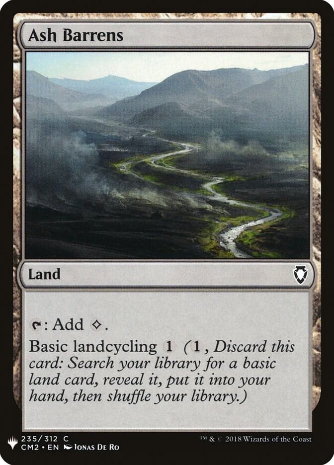 Ash Barrens 235 card from The List Reprints