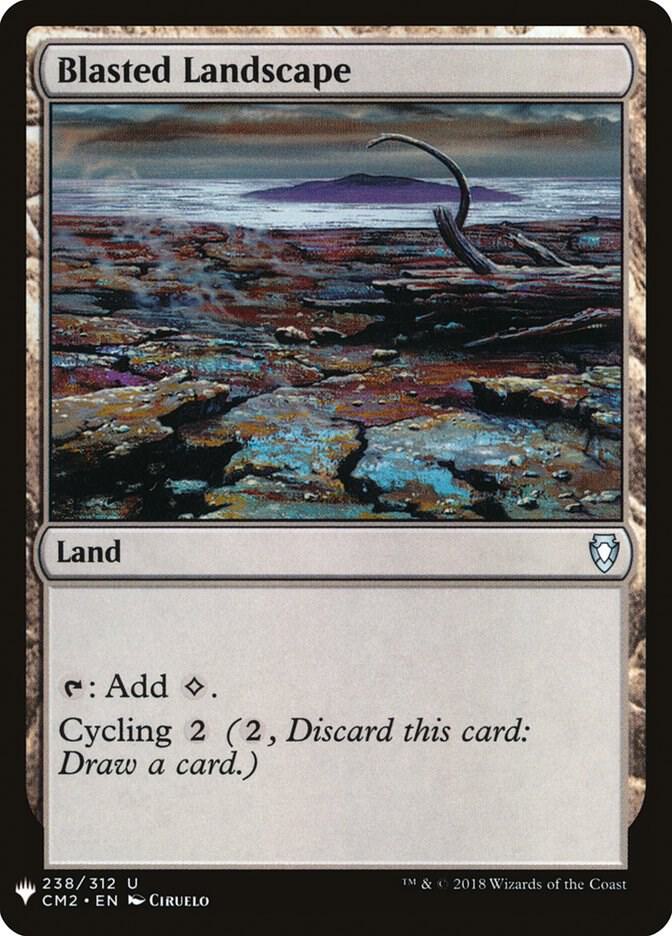 Blasted Landscape 238 card from The List Reprints