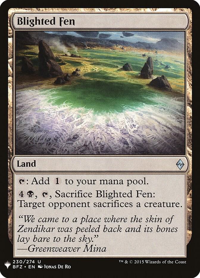 Blighted Fen 230 card from The List Reprints