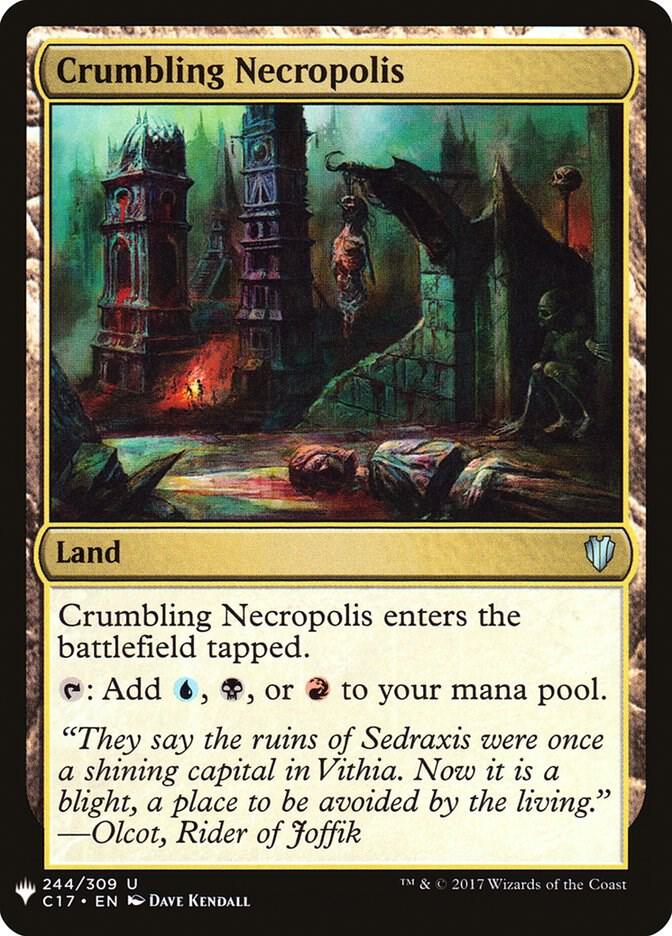 Crumbling Necropolis 244 card from The List Reprints