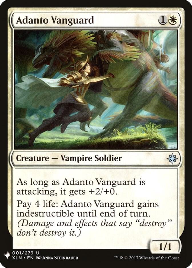 Adanto Vanguard 1 card from The List Reprints