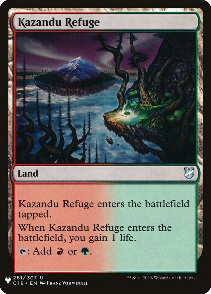 Kazandu Refuge 261 card from The List Reprints