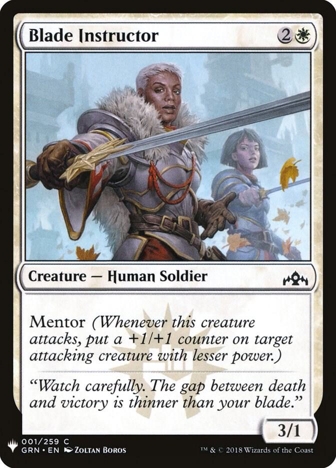Blade Instructor 1 card from The List Reprints