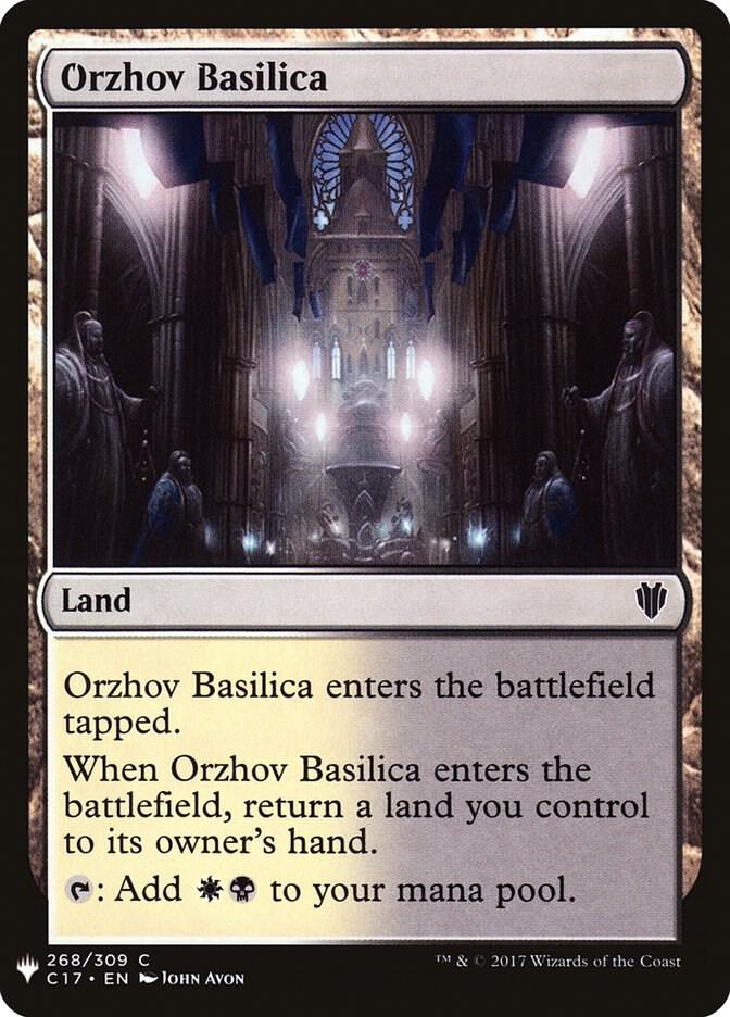 Orzhov Basilica 268 card from The List Reprints