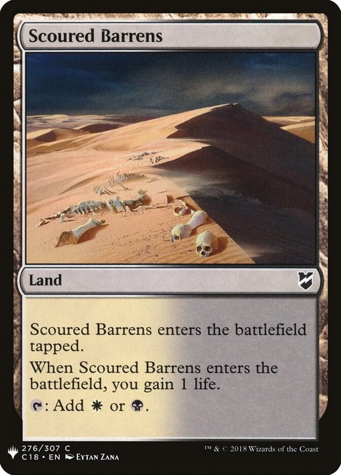 Scoured Barrens 276 card from The List Reprints