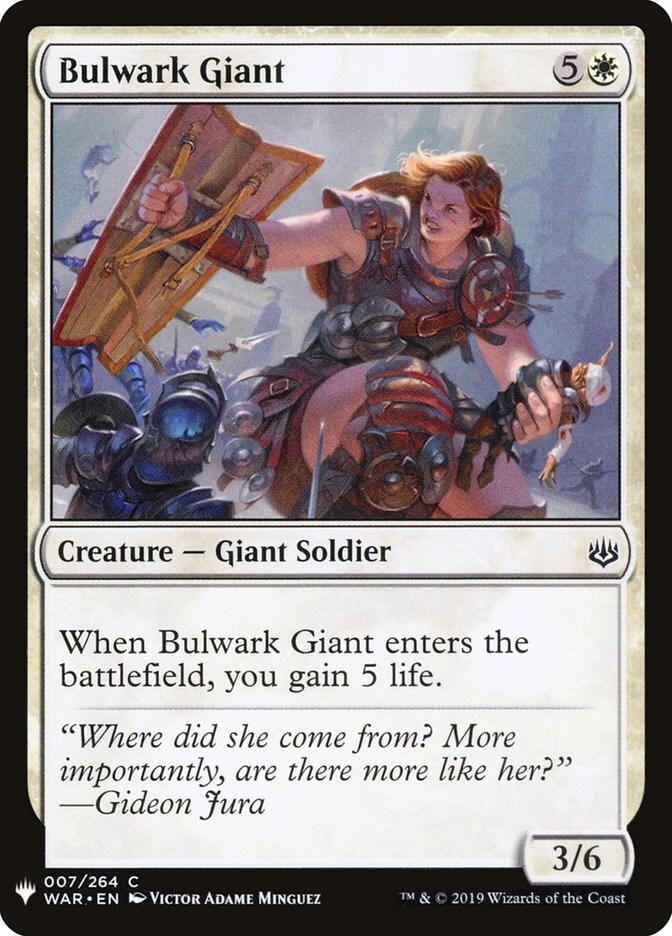 Bulwark Giant 7 card from The List Reprints