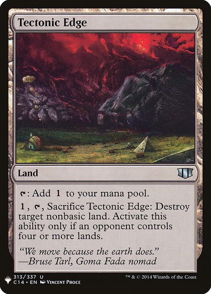 Tectonic Edge 313 card from The List Reprints