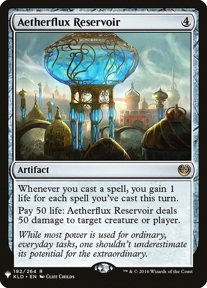 Aetherflux Reservoir 192 card from The List Reprints