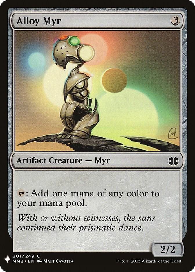 Alloy Myr 201 card from The List Reprints