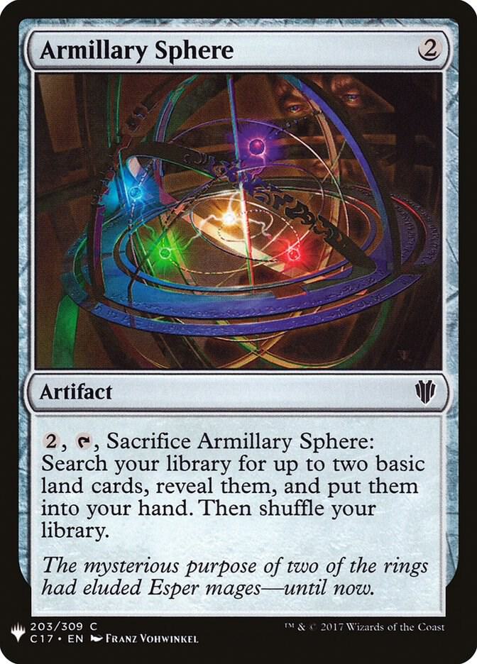 Armillary Sphere 203 card from The List Reprints