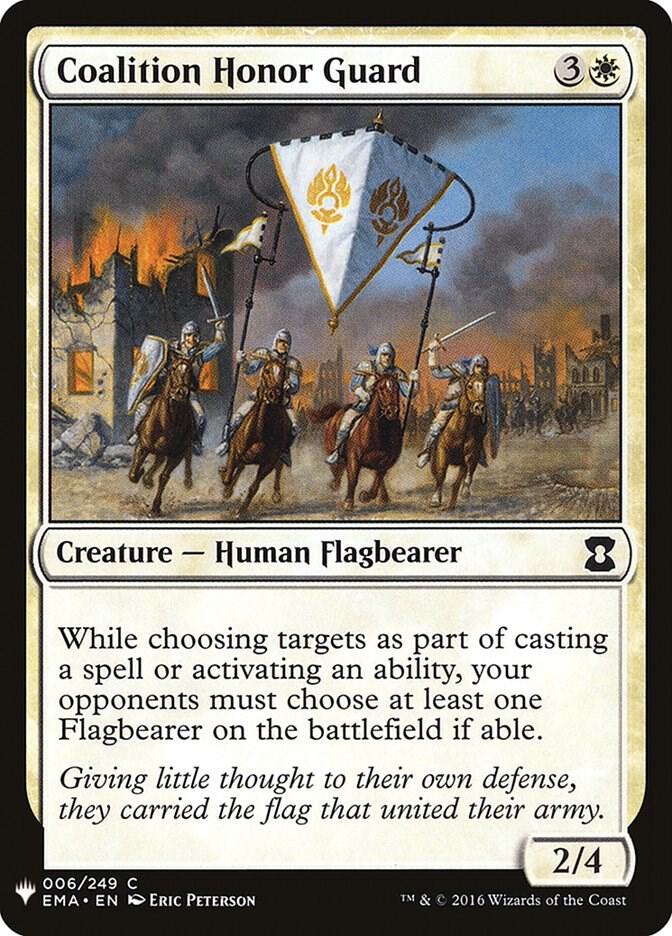 Coalition Honor Guard 6 card from The List Reprints