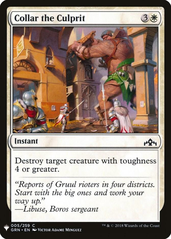 Collar the Culprit 5 card from The List Reprints