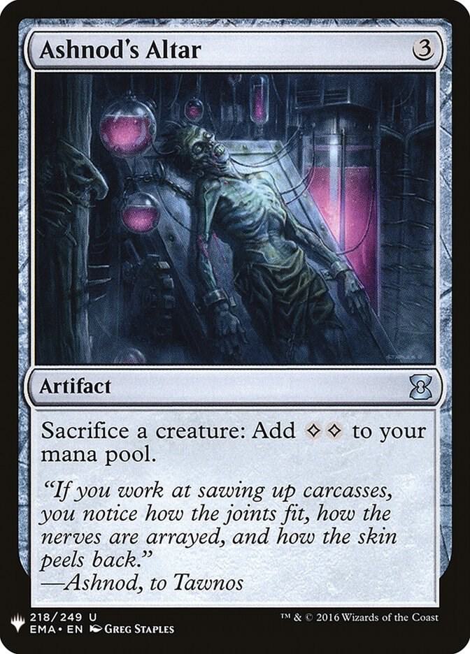 Ashnod's Altar 218 card from The List Reprints