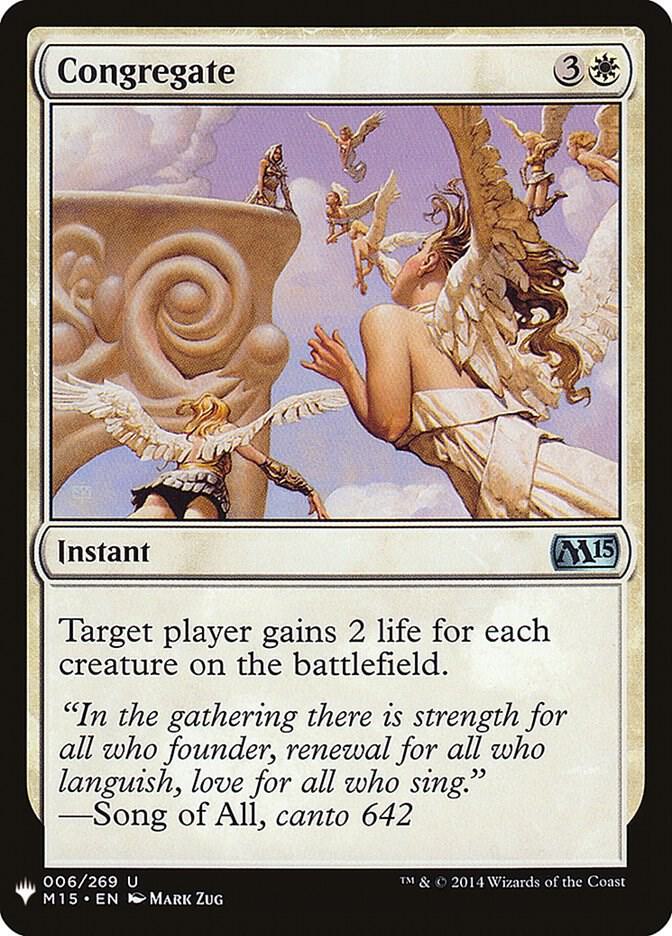 Congregate 6 card from The List Reprints