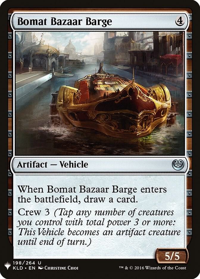 Bomat Bazaar Barge 198 card from The List Reprints