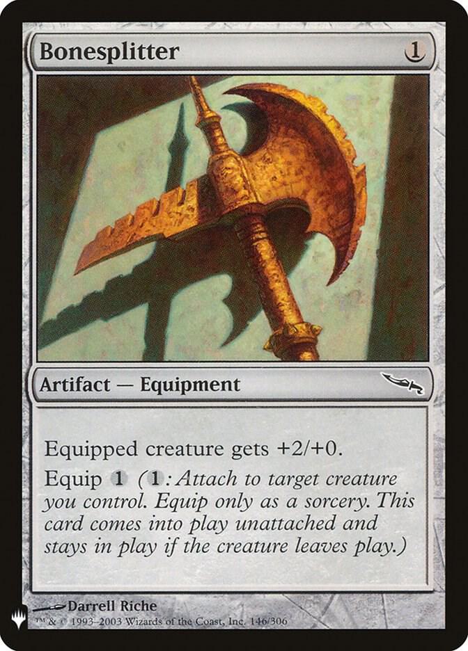 Bonesplitter 146 card from The List Reprints