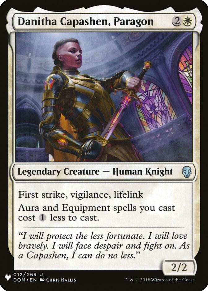 Danitha Capashen, Paragon 12 card from The List Reprints