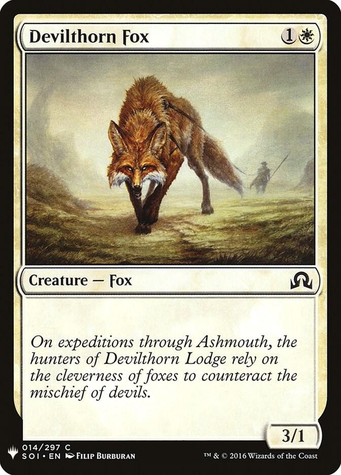 Devilthorn Fox 14 card from The List Reprints