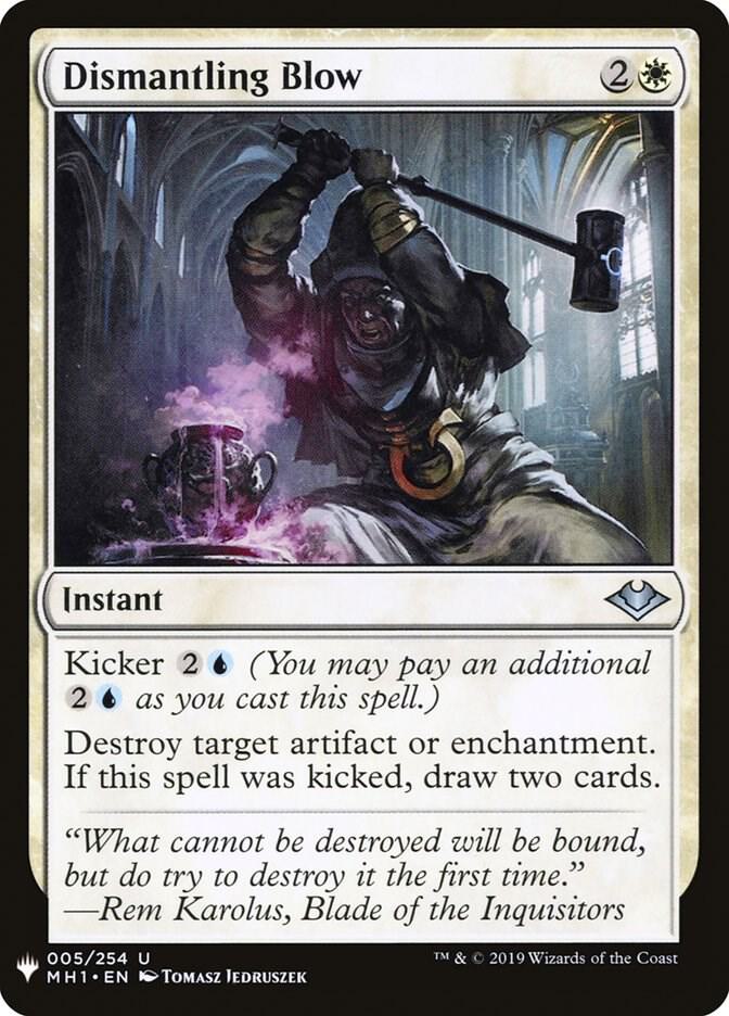 Dismantling Blow 5 card from The List Reprints