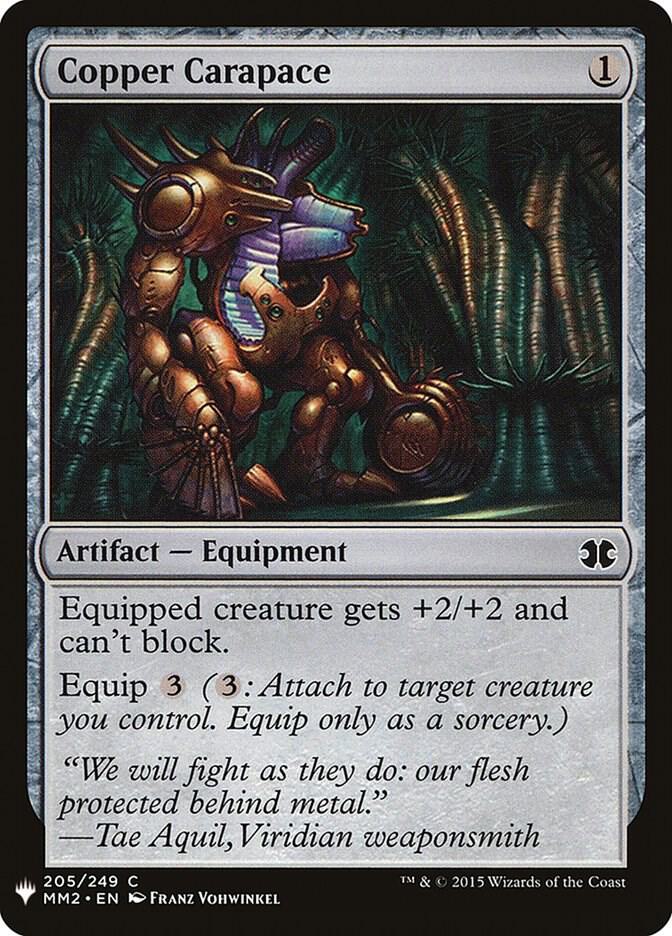Copper Carapace 205 card from The List Reprints