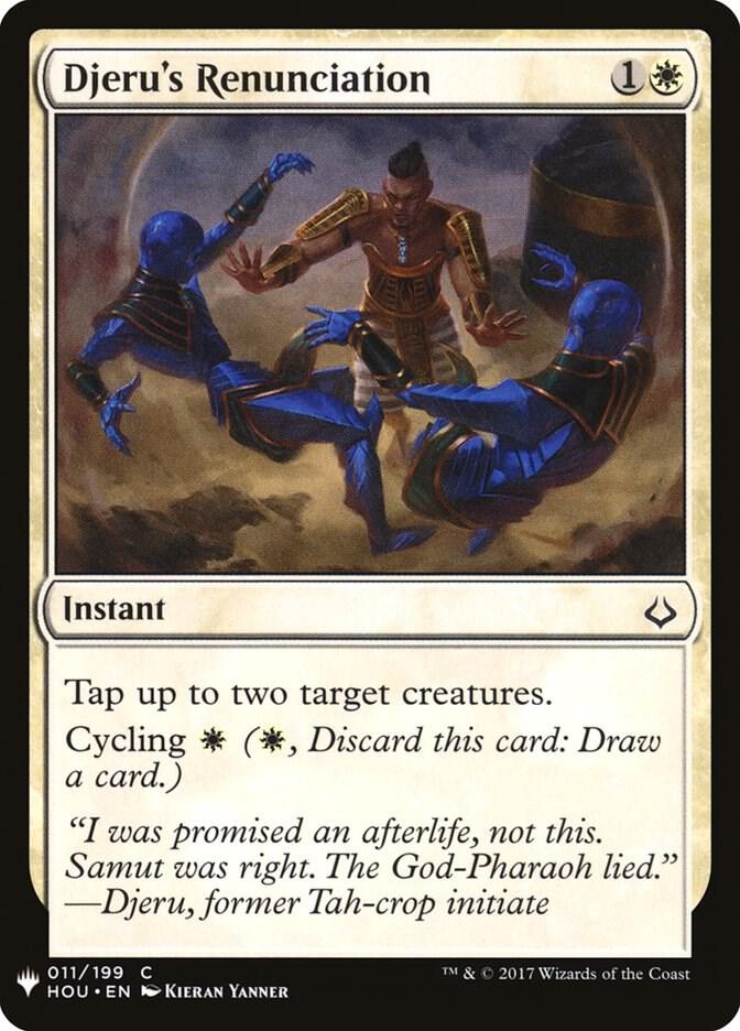Djeru's Renunciation 11 card from The List Reprints