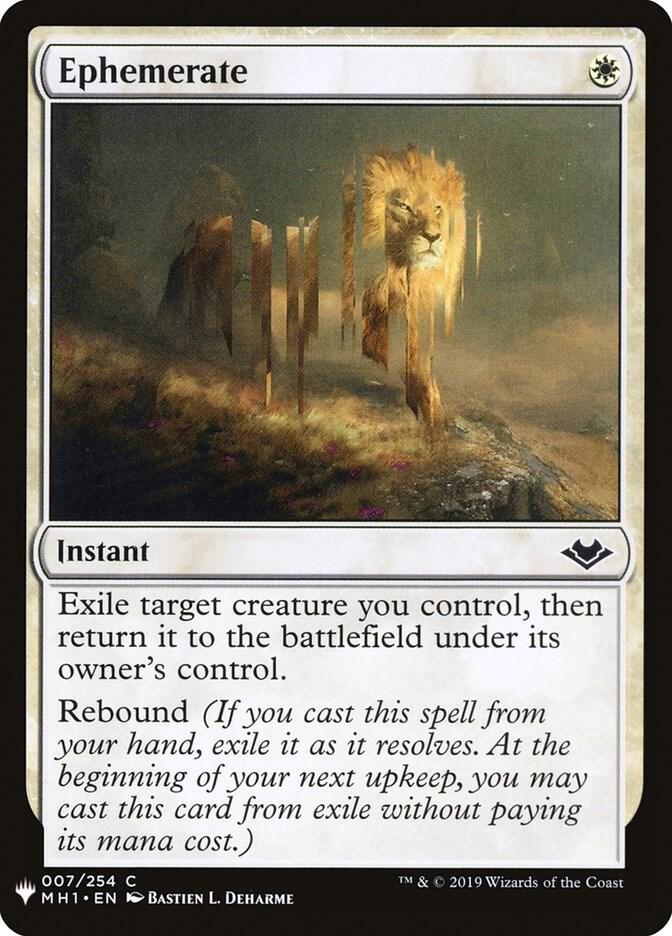 Ephemerate 7 card from The List Reprints