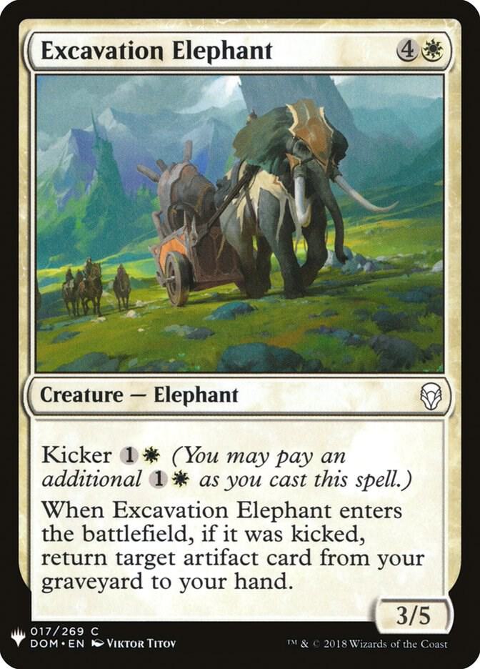 Excavation Elephant 17 card from The List Reprints
