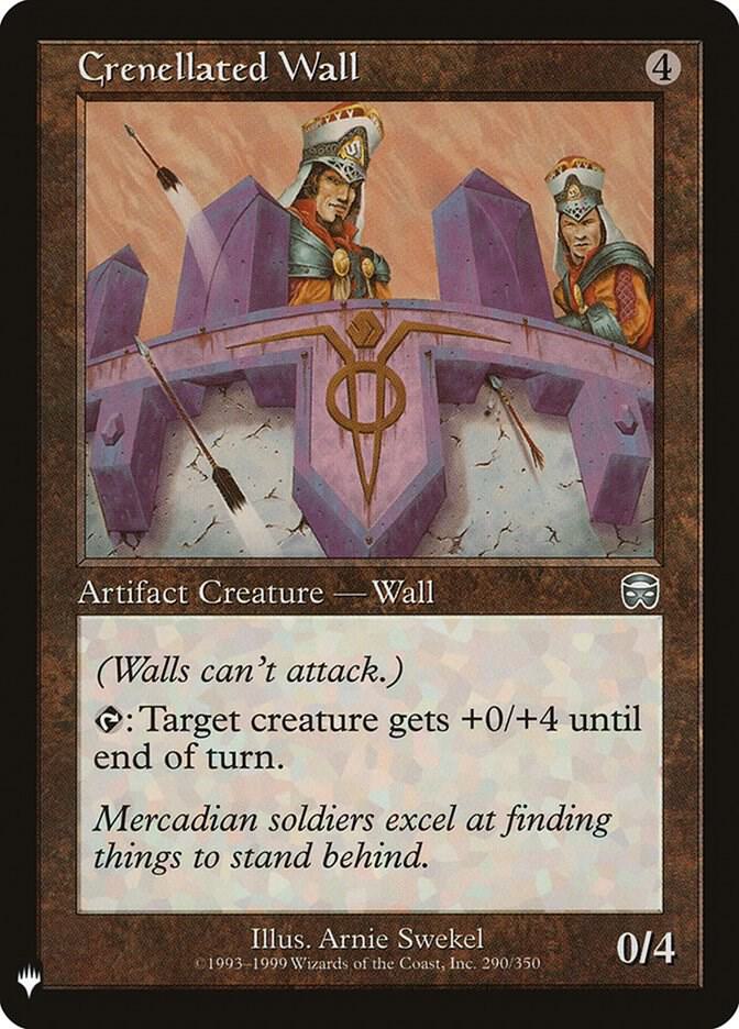 Crenellated Wall 290 card from The List Reprints