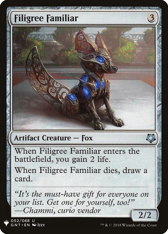 Filigree Familiar 52 card from The List Reprints