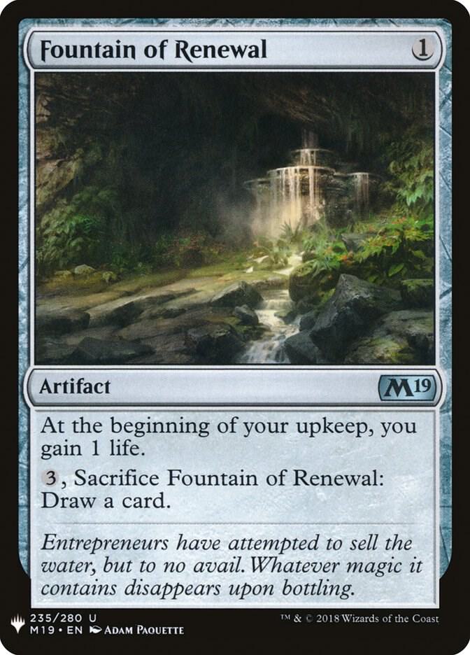 Fountain of Renewal 235 card from The List Reprints