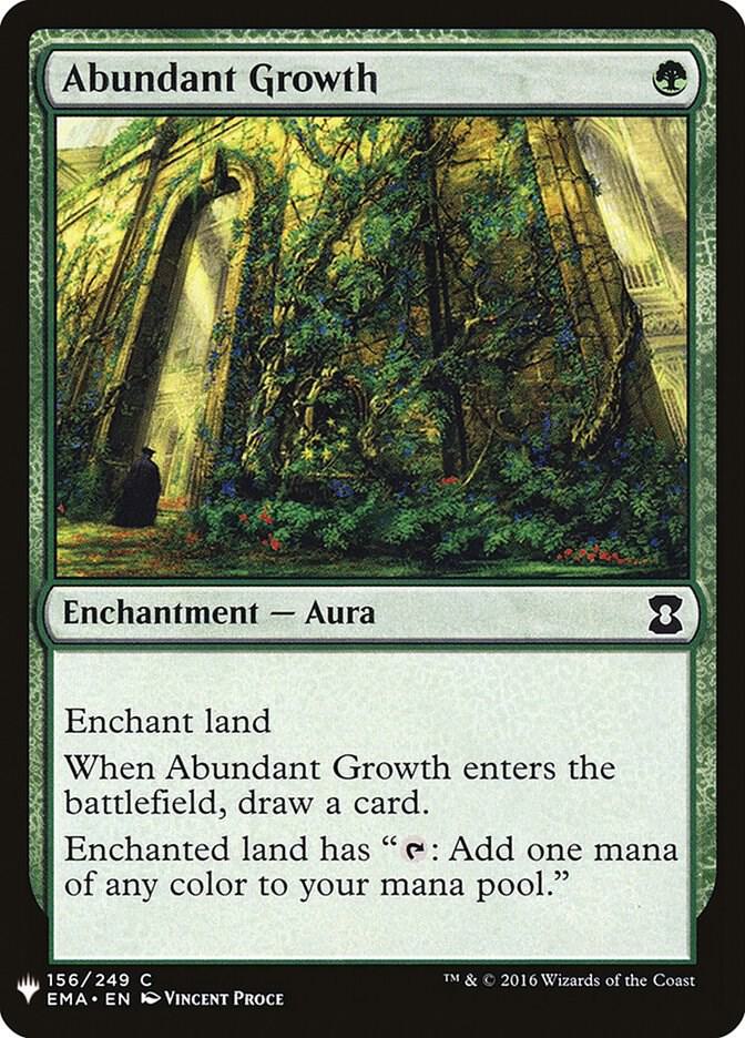 Abundant Growth 156 card from The List Reprints