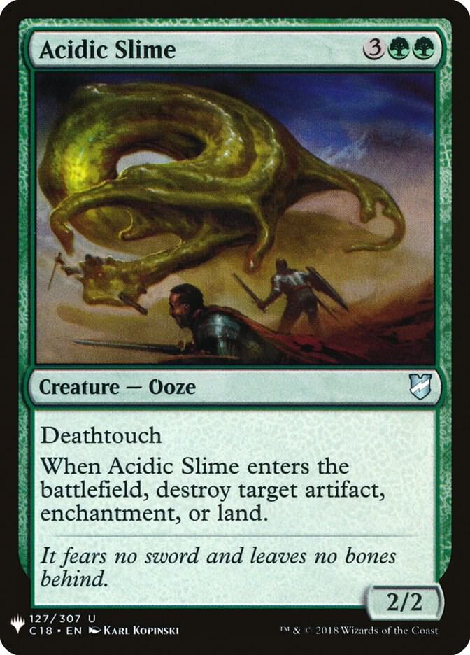 Acidic Slime 127 card from The List Reprints