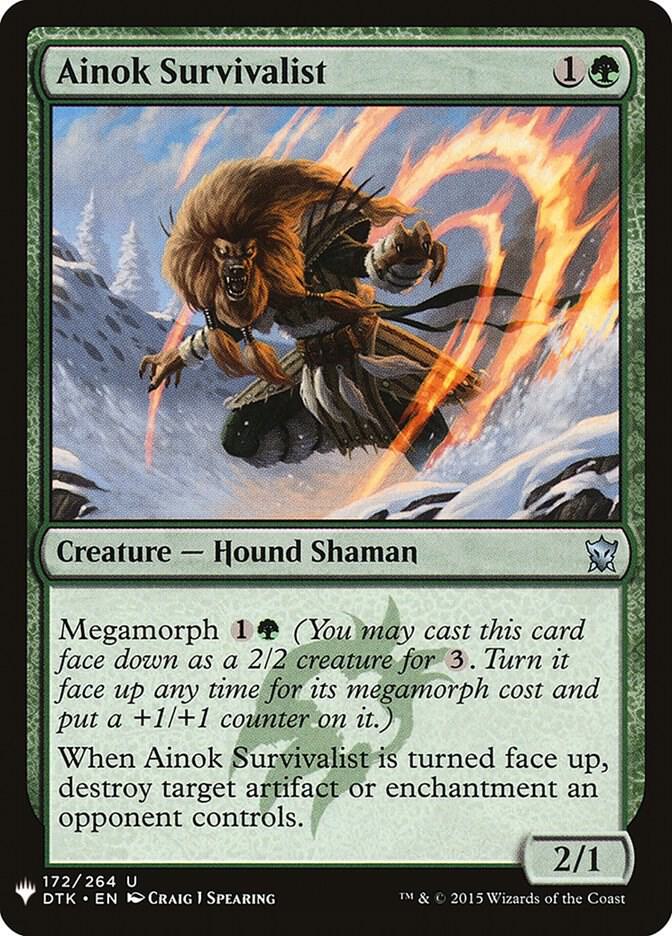 Ainok Survivalist 172 card from The List Reprints
