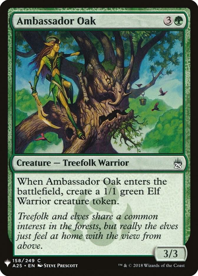 Ambassador Oak 158 card from The List Reprints