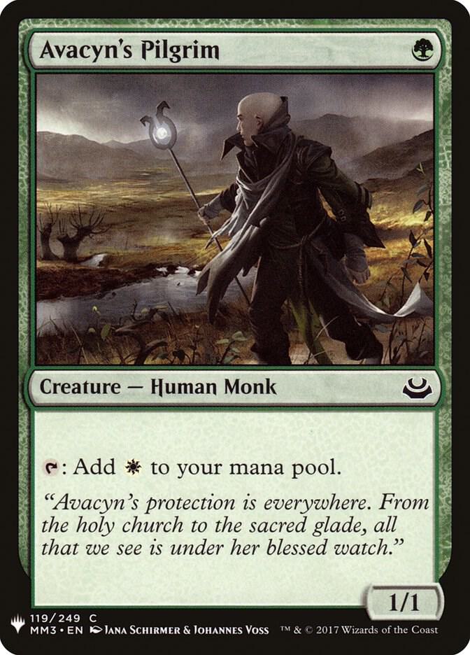 Avacyn's Pilgrim 119 card from The List Reprints