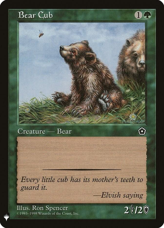 Bear Cub card from The List Reprints