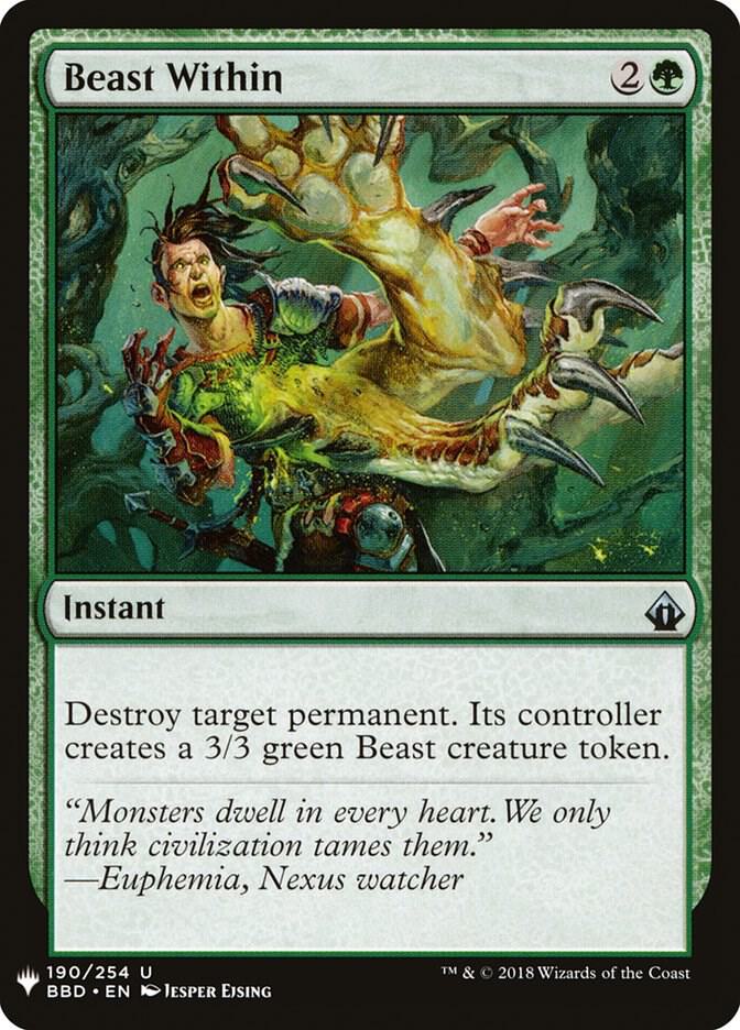 Beast Within (BBD) 190 card from The List Reprints