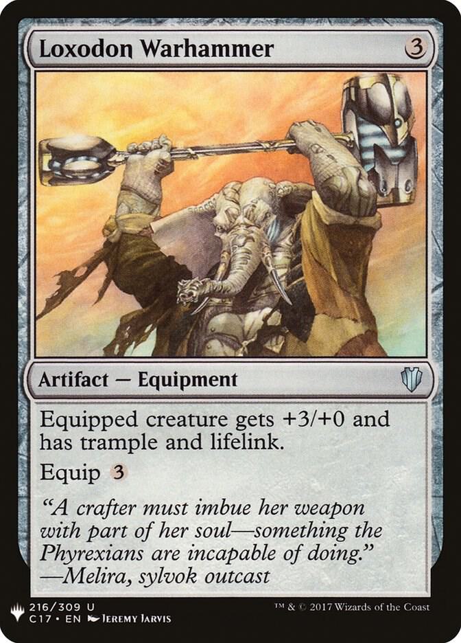 Loxodon Warhammer 216 card from The List Reprints