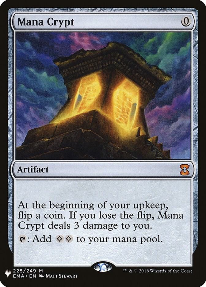 Mana Crypt 225 card from The List Reprints