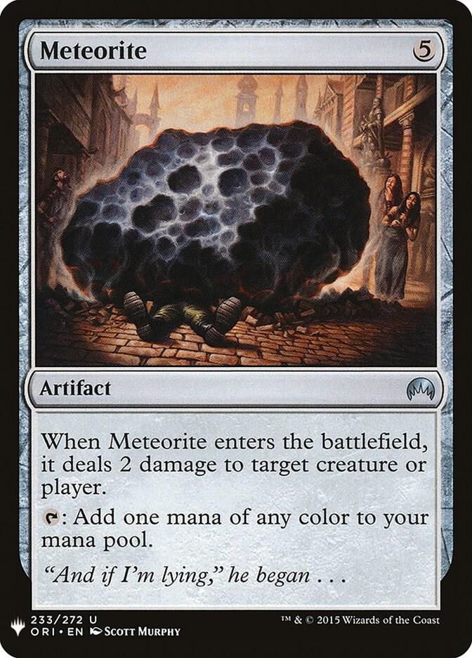 Meteorite 233 card from The List Reprints