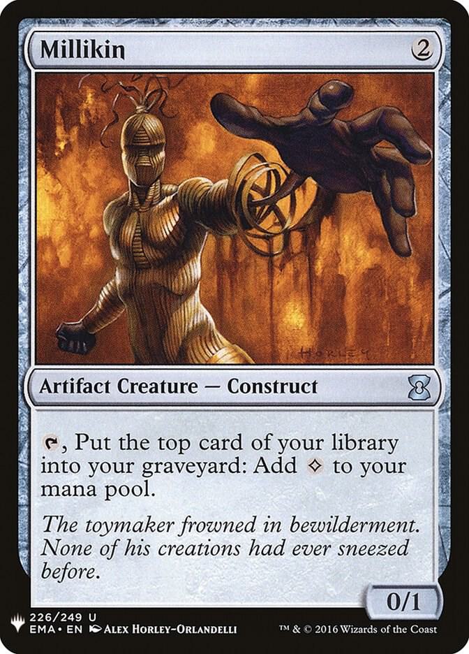 Millikin 226 card from The List Reprints