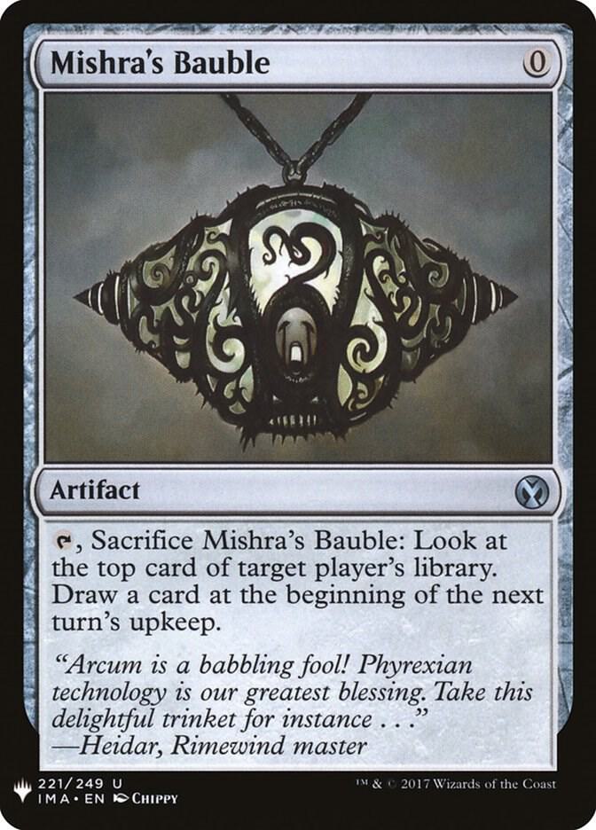 Mishra's Bauble 221 card from The List Reprints