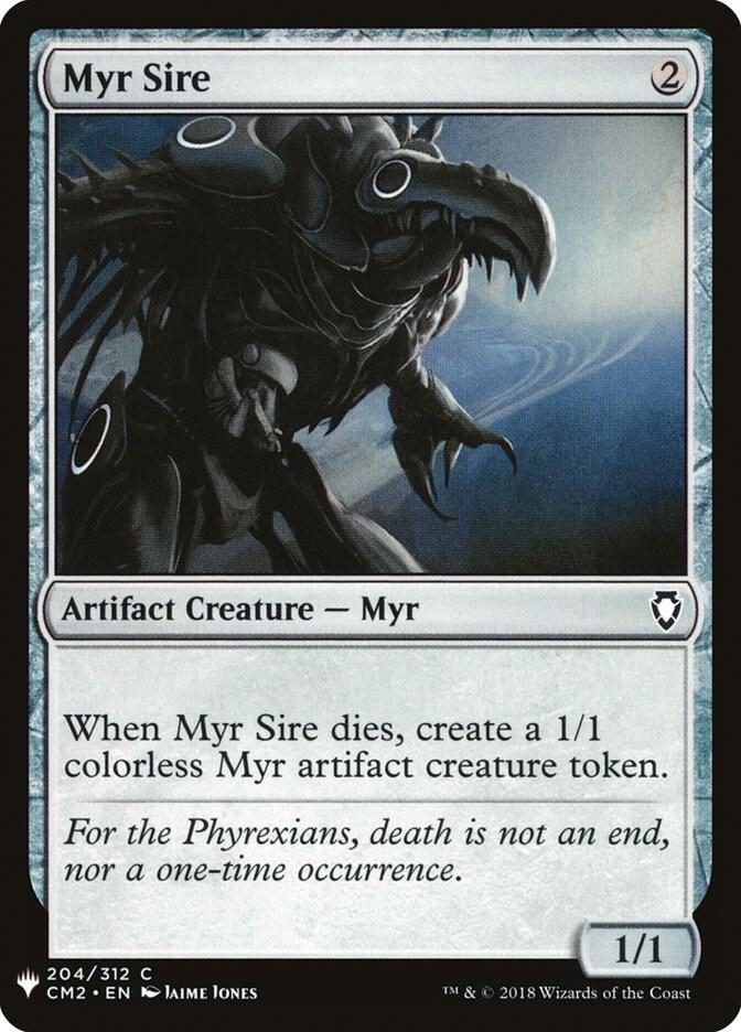 Myr Sire 204 card from The List Reprints