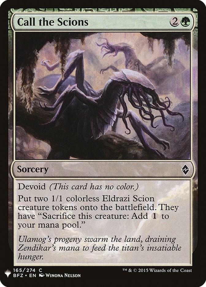 Call the Scions 165 card from The List Reprints